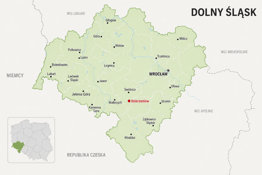 Obszar działania Modern Bud Instal na terenie Dolnego Śląska